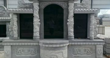 永州 芝麻灰高档墓碑，土墓，可定制