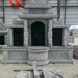 永州 芝麻灰高档墓碑，土墓，可定制