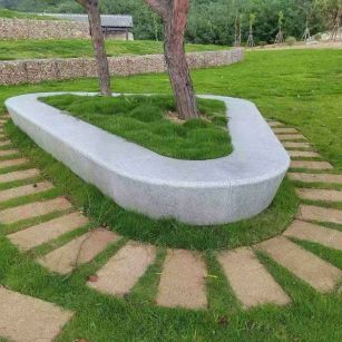 永州 芝麻白光面整石坐凳