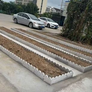 永州 花边石、花围石、花园石安装效果