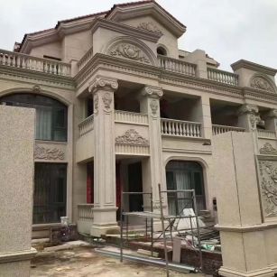 永州黄金麻别墅外墙安装效果