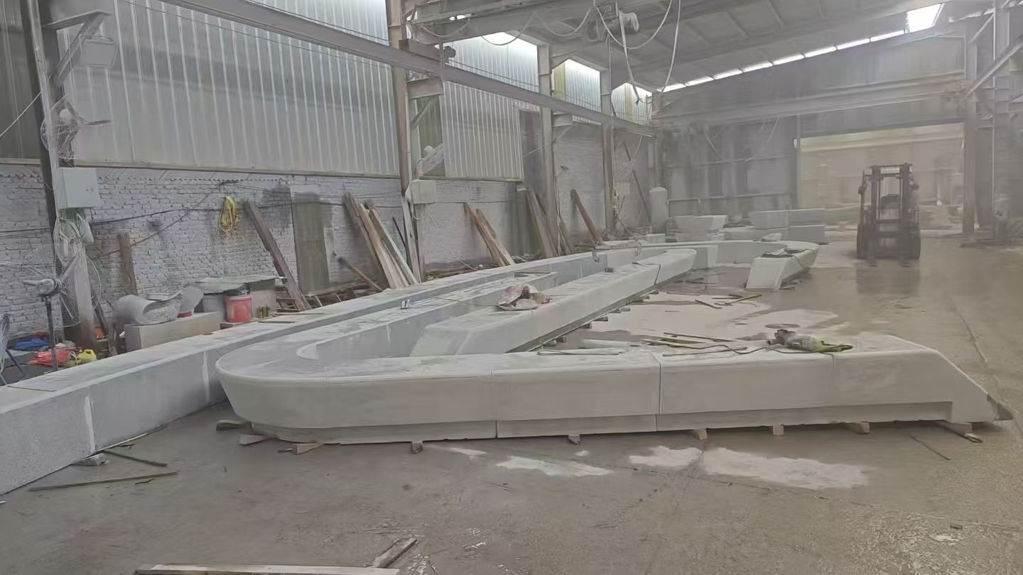 永州 花岗岩整石坐凳拼装