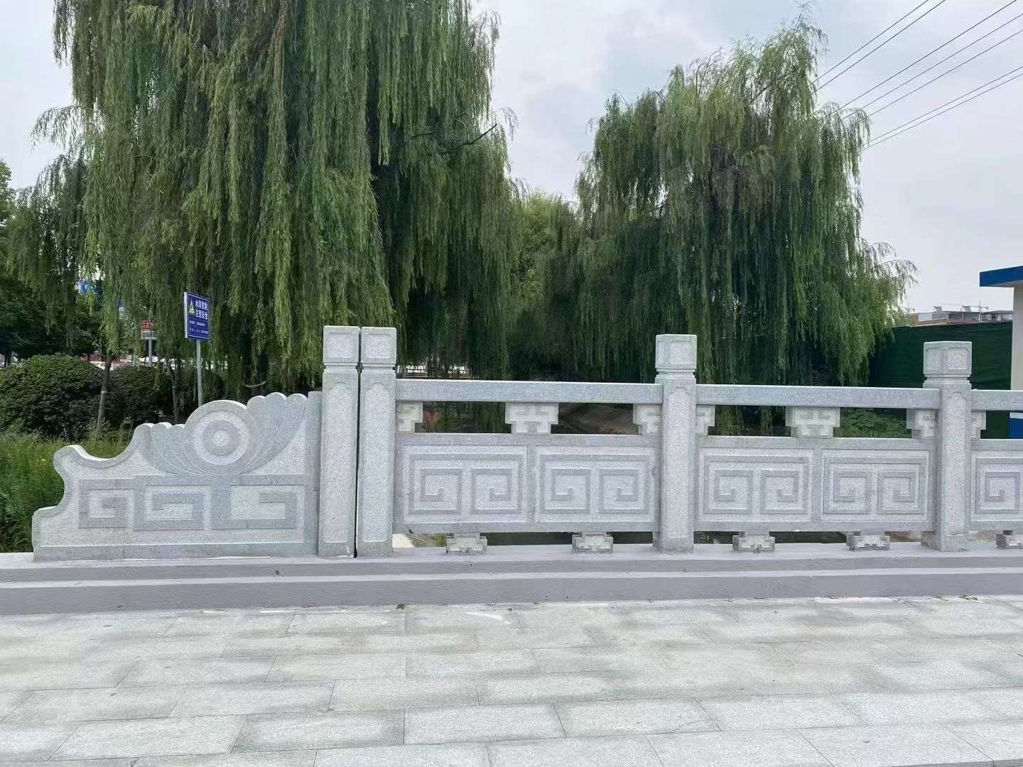 永州 芝麻灰桥栏杆、河道栏杆安装效果