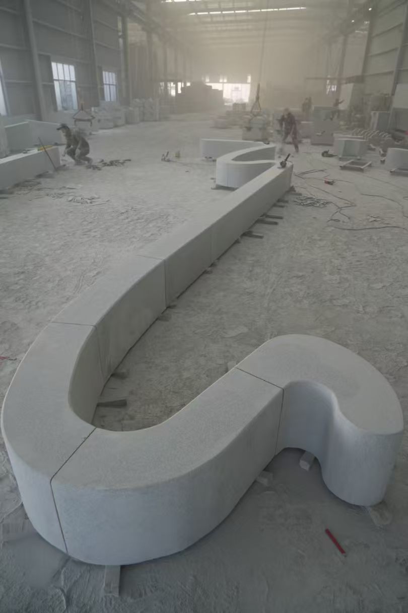 永州 花岗岩整石坐凳拼装