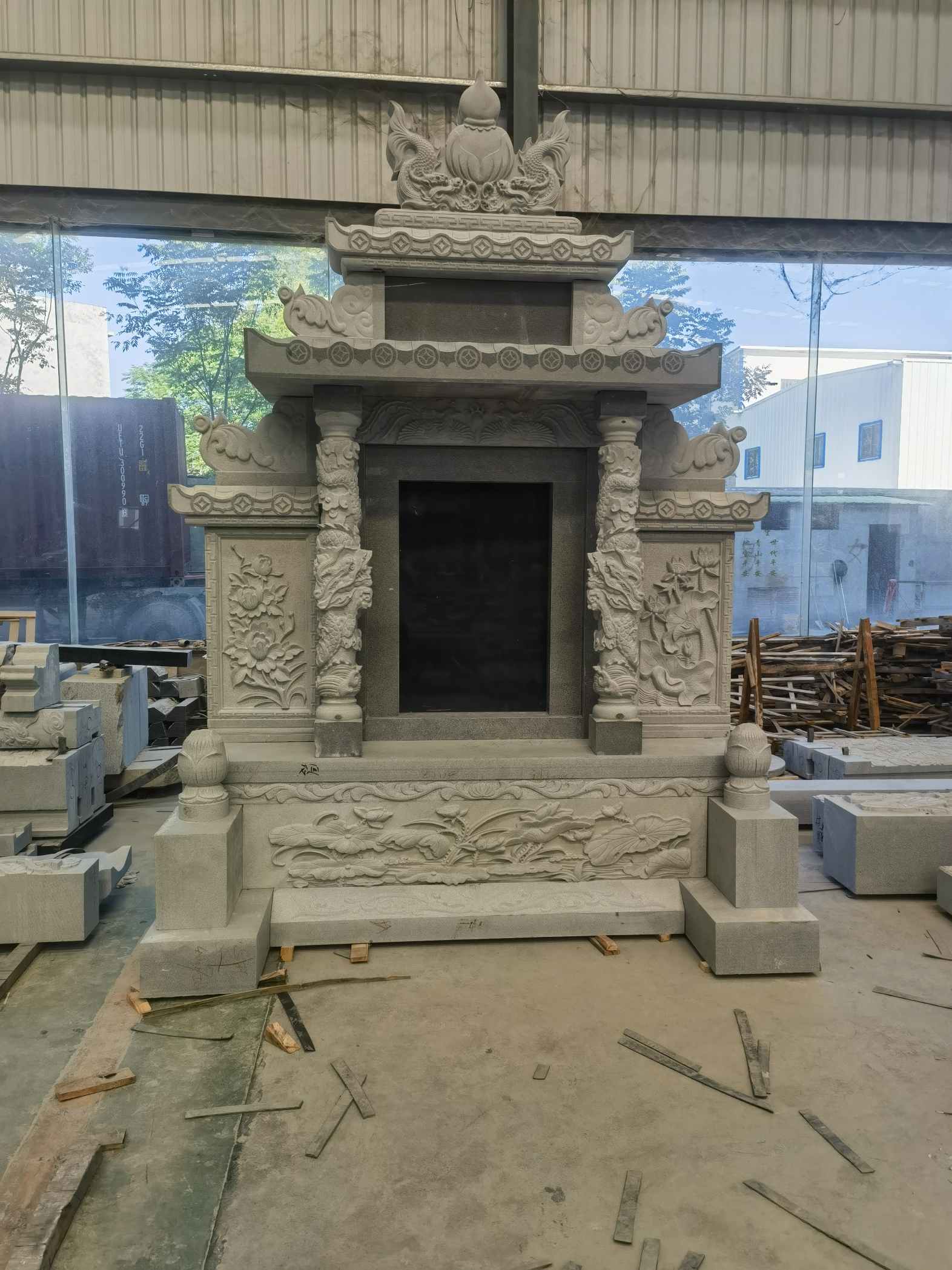 永州 芝麻灰高档墓碑、土墓，一套也支持定做