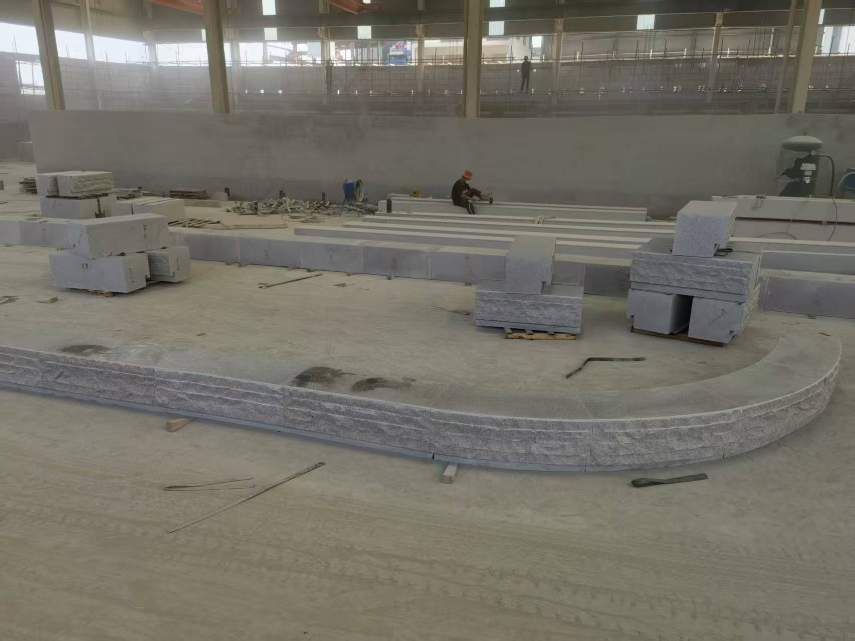 永州 芝麻白整石坐凳（光面+自然面）