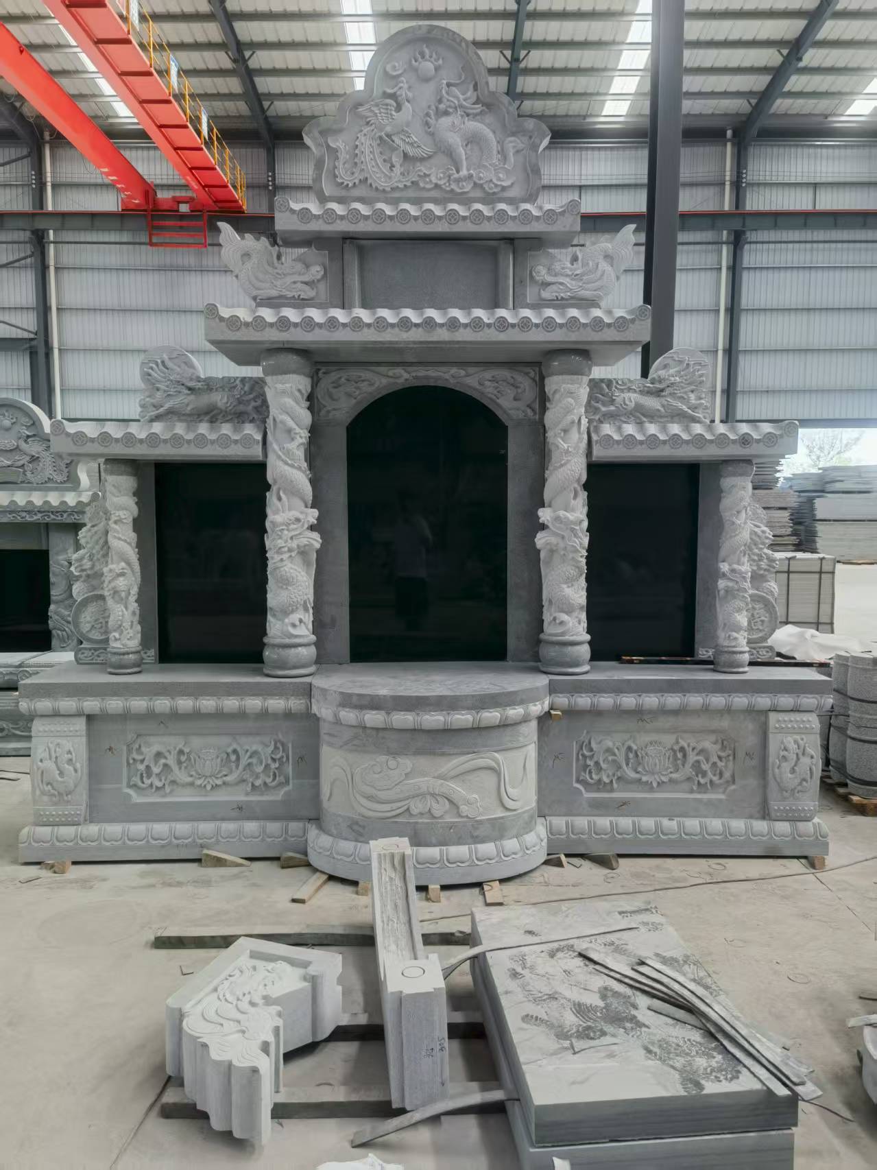 永州 芝麻灰高档墓碑，土墓，可定制