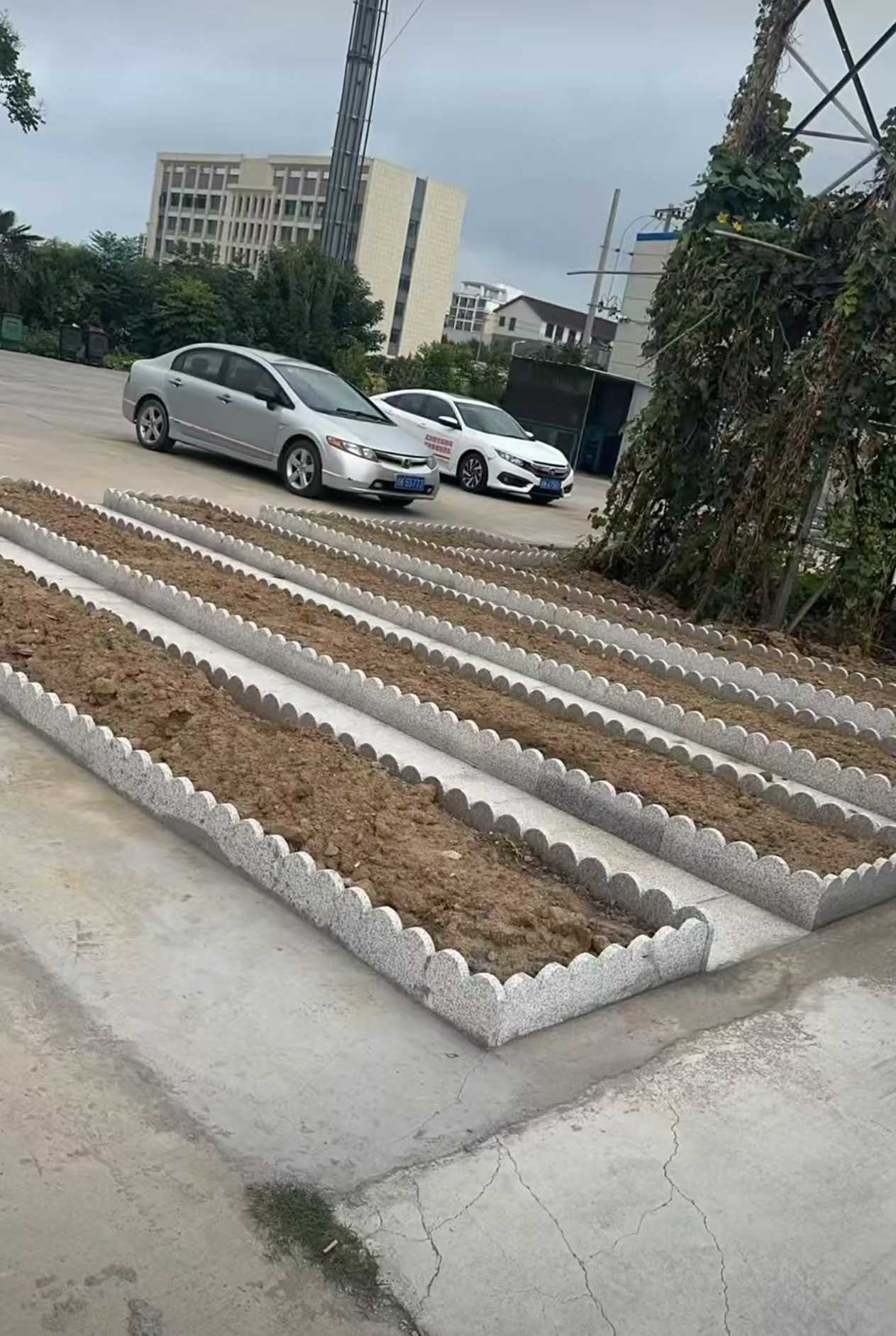 永州 花边石、花围石、花园石安装效果