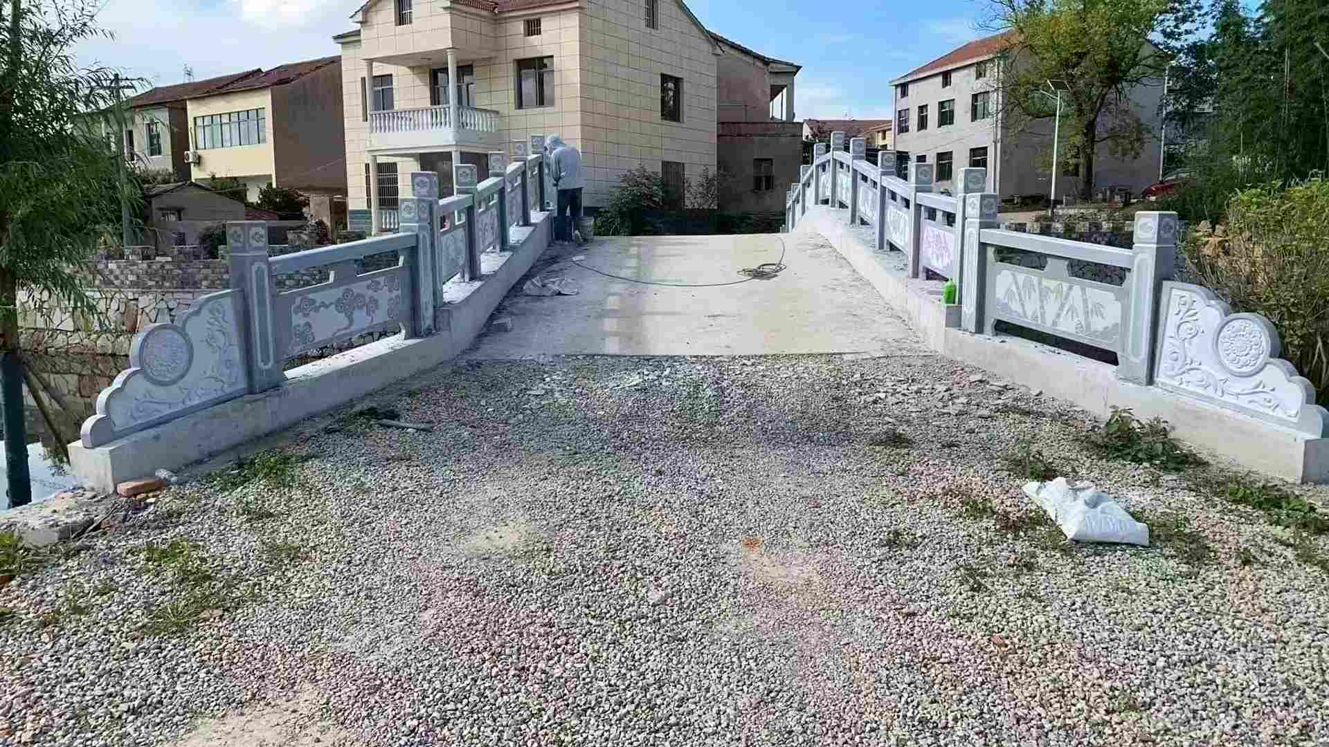 永州 芝麻灰花岗岩桥栏杆